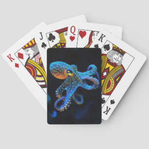 Baraja De Cartas Pulpo azul