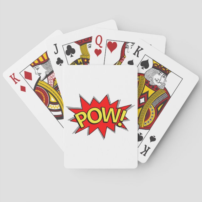 Baraja De Cartas ¡PUM! - Libro cómico de superhéroes - Burbuja roja (Reverso)