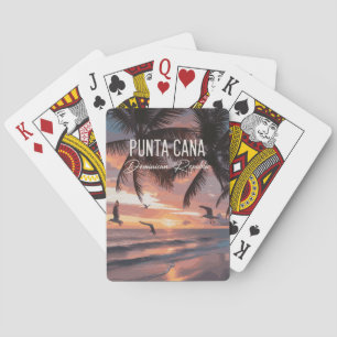 Baraja De Cartas Punta Cana DR Retro Gaviota Recuerdo tropical