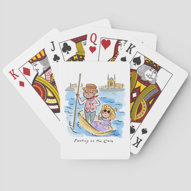 Baraja De Cartas Puntando en el Cam, Cambridge (Reverso)