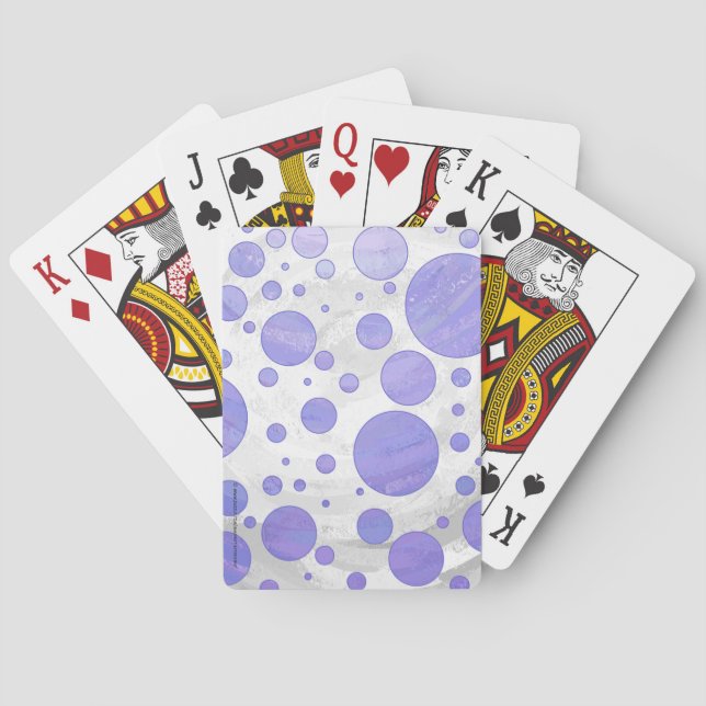 Baraja De Cartas Punto de Polka de Sol Púrpura (Reverso)
