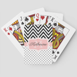Baraja De Cartas Puntos cortos y chevron