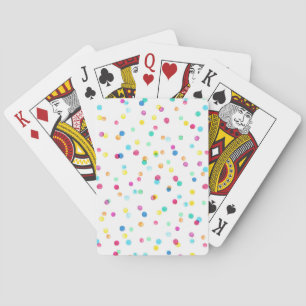 Baraja De Cartas Puntos de acuarela brillantes: Patrón sin foco.