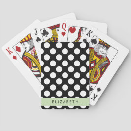 Baraja De Cartas Puntos de Polka blancos y negros, punteados, tu no