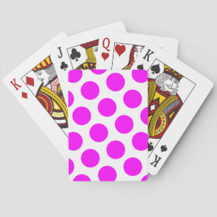 Baraja De Cartas Puntos de polka magenta