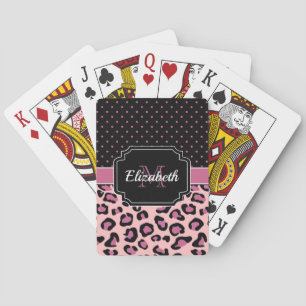 Baraja De Cartas Puntos y estampado leopardo