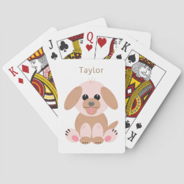 Baraja De Cartas Puppy Dog Cute Personalizado Pastel Neutral Person