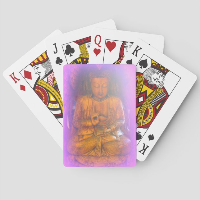 Baraja De Cartas purple aura buddha playing cards (Reverso)