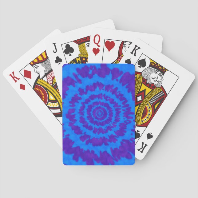 Baraja De Cartas Purple & Blue Tie Dye Playing Cards (Reverso)