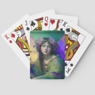 Baraja De Cartas Purple Green Fairy Fantasy Art