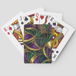 BARAJA DE CARTAS PURPLE GREEN GOLD MARDI GRAS PATTERNS