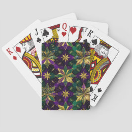 BARAJA DE CARTAS PURPLE GREEN GOLD MARDI GRAS PATTERNS
