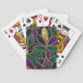 BARAJA DE CARTAS PURPLE GREEN GOLD MARDI GRAS PATTERNS