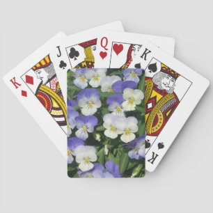 Baraja De Cartas Purple Pansies Garden Floral