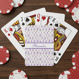 Baraja De Cartas Purple Sage Green Lavender Custom Name