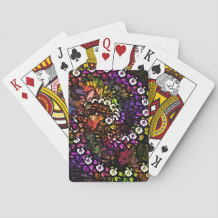 Baraja De Cartas púrpura fractal Psicodélico espiral arcoiris tripp