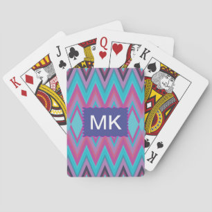 Baraja De Cartas Púrpura y tribal de Aqua