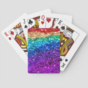 Baraja De Cartas Purpurina arcoiris   Orgullo