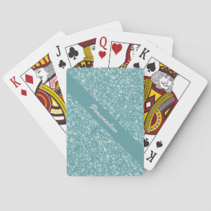 Baraja De Cartas Purpurina azul de moda Moda elegante personalizada