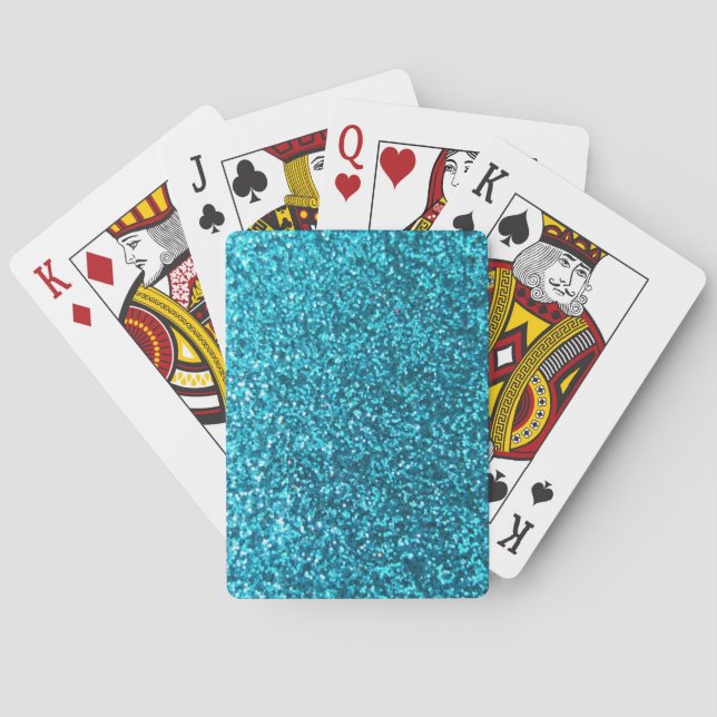 Baraja De Cartas Purpurina azul falso (Reverso)