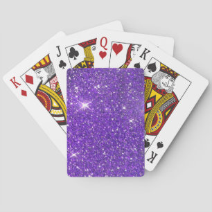 Baraja De Cartas Purpurina Glitz de moda Lavender Purple Sparkling