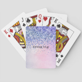 Baraja De Cartas Purpurina Ombre Azul Púrpura