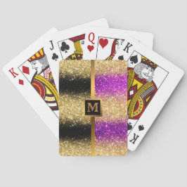 Baraja De Cartas Purpurina Purple Gold de lujo
