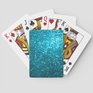Baraja De Cartas Purpurina Retro De Los Tonos Azules Y Parking 2