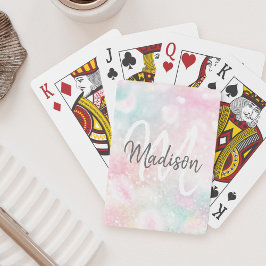 Baraja De Cartas Purpurina rosa bonito glamuroso