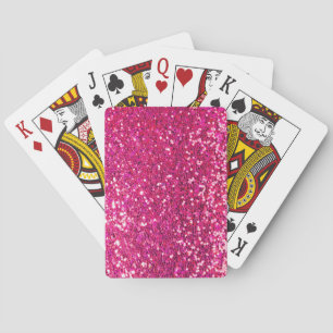 Baraja De Cartas Purpurina rosado
