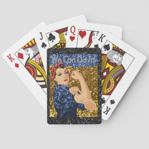 Baraja De Cartas purpurina rosie the riveter