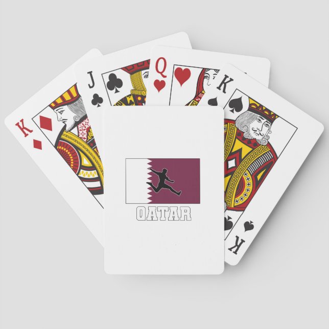 Baraja De Cartas Qatar Football Soccer National Team (Reverso)