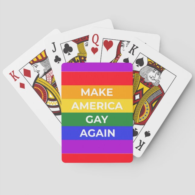 Baraja De Cartas Que Estados Unidos vuelva a ser gay (Reverso)
