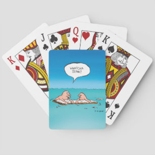Baraja De Cartas ¿Qué Estás Haciendo? Caricatura del Naufragio