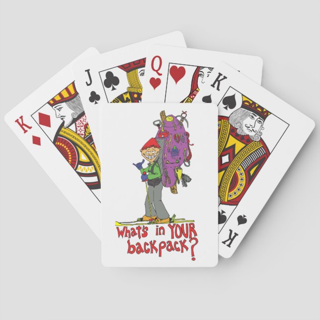 Baraja De Cartas ¿Qué hay en tu mochila jugando cartas? (Reverso)