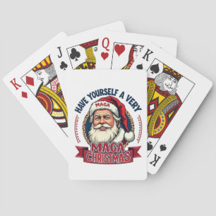 Baraja De Cartas Que se tenga un muy Maga Navidad Trump Ganó