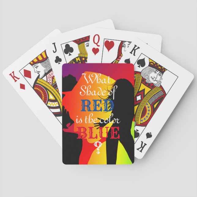 Baraja De Cartas ¿Qué sombra de rojo es azul? (Reverso)