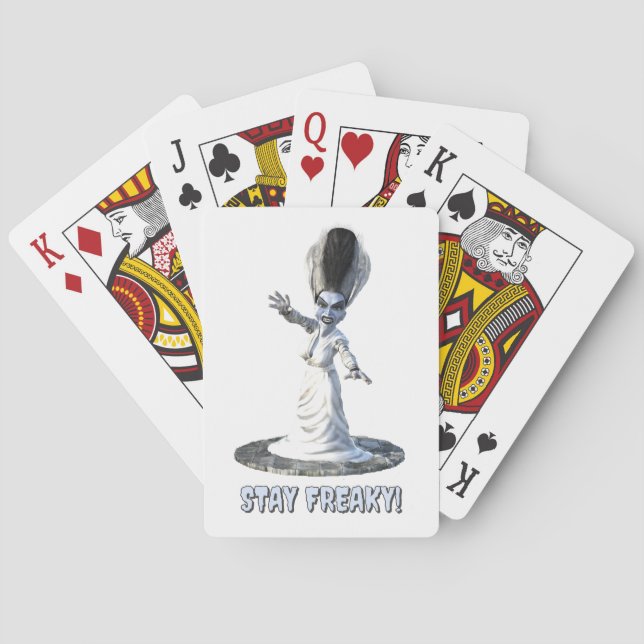 Baraja De Cartas ¡Quédate freaky! Novia de Frankenstein (Reverso)