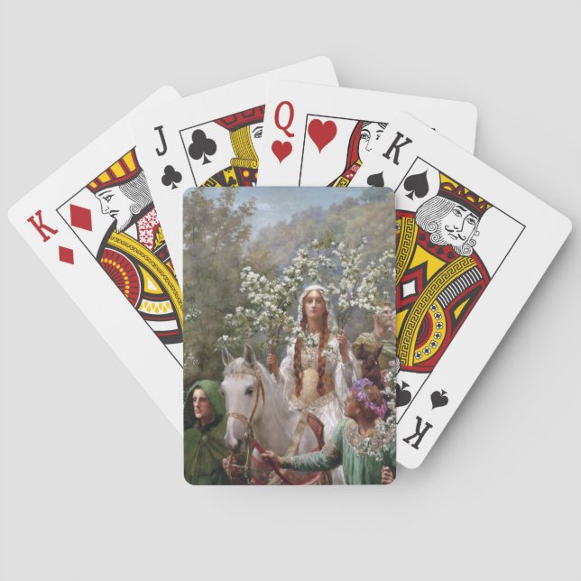 Baraja De Cartas Queen Guinevere's Maying (by John Collier) (Reverso)