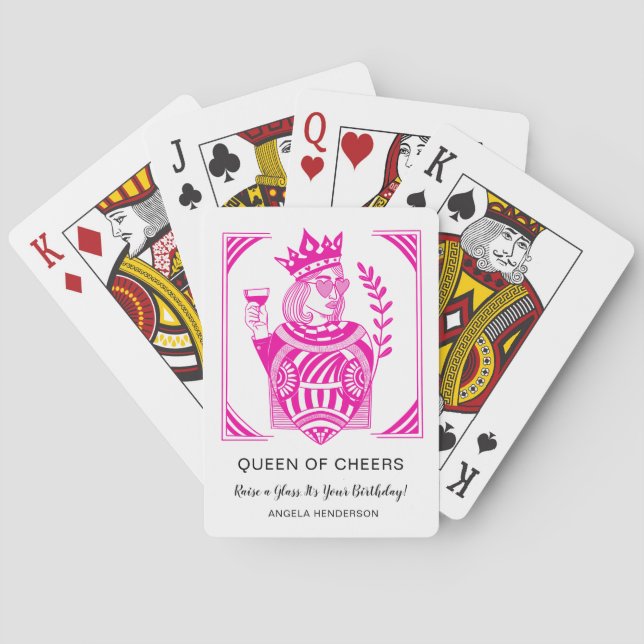Baraja De Cartas Queen of Cheers Birthday Playing Cards | Raise (Reverso)