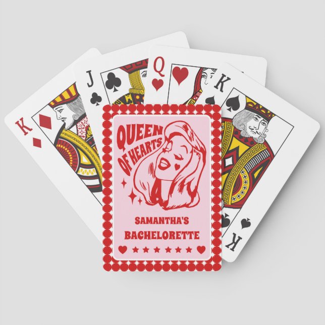 Baraja De Cartas Queen of Hearts Bachelorette Party (Reverso)