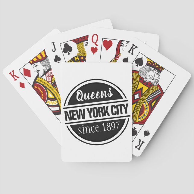 Baraja De Cartas Queens NYC 1897 (Reverso)