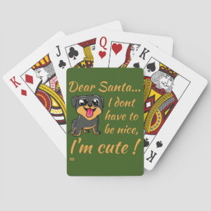 Baraja De Cartas QUERIDA SANTA, ESTOY CUIDADA... navidades de perro