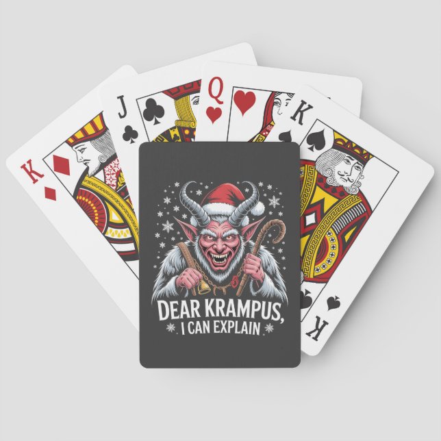 Baraja De Cartas Querido Krampus, puedo explicar a los Navidades Sa (Reverso)
