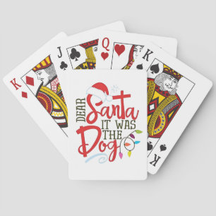 Baraja De Cartas Querido Santa Fue El Perro Divertido