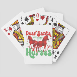 Baraja De Cartas Querido Santa Solo Trae los Caballos Divertida Nav