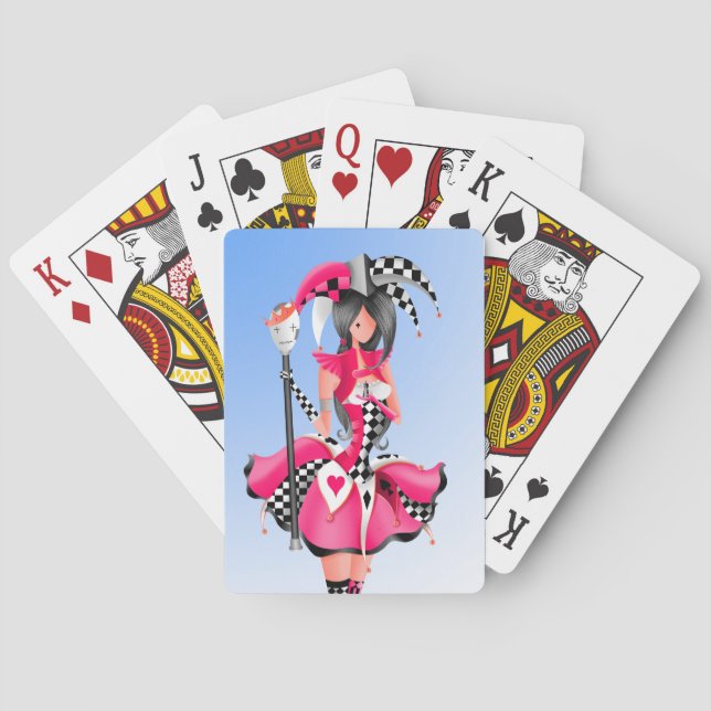 Baraja De Cartas Quirky Jester & Puppet King Jugando Tarjetas (Reverso)