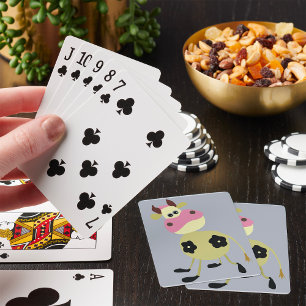 Baraja De Cartas Quirky Personalizado vaca Fun Farm Animal