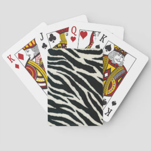 Baraja De Cartas RAB Rockabilly Estampado de Cebra Negro y Blanco