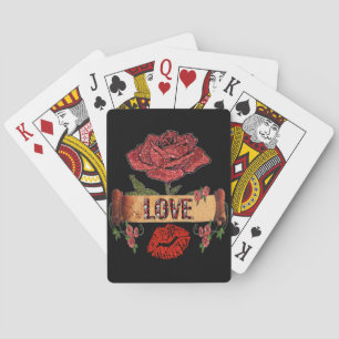 Baraja De Cartas RAB Rockabilly San Valentín Rosas, Amor y Pintalab